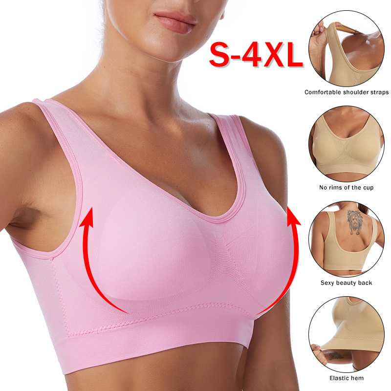 Sexy Women Bra Plus Size Seaml - Wirefree Bra Comfort 评论和价格