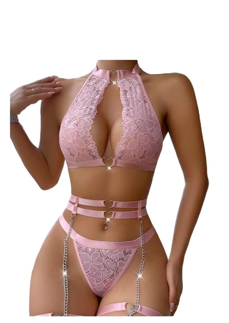 Sexy Lingerie Set Push Up Lace - Plunge Bra Push Up 评论和价格