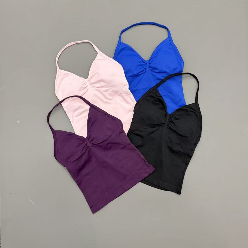 Gym Women Sports Tank Top Seam - Sports Bra Racerback 评论和价格