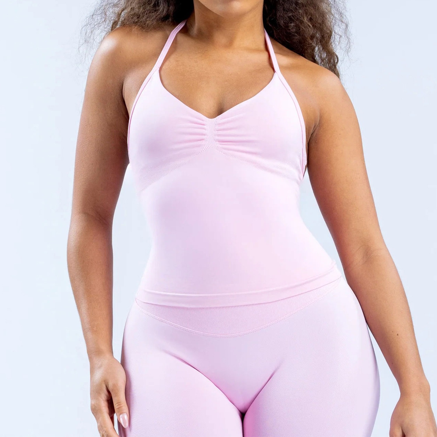 Women's Halter Neck Yoga Tank  - T Shirt Bra Seamless 评论和价格