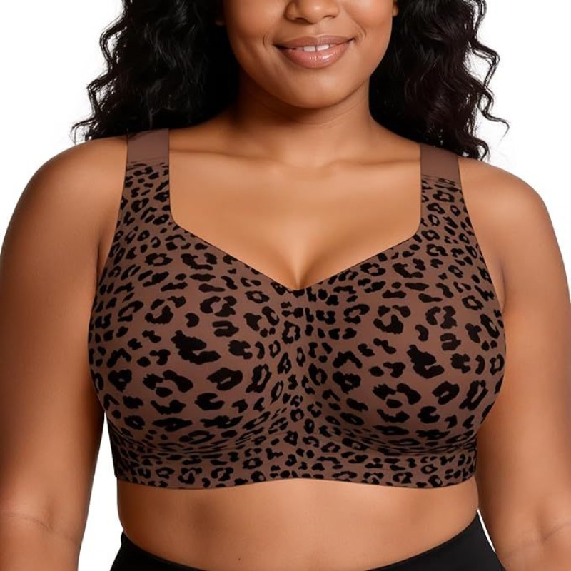 Leopard Jelly Bras No Underwir - Plunge Bra Push Up 评论和价格