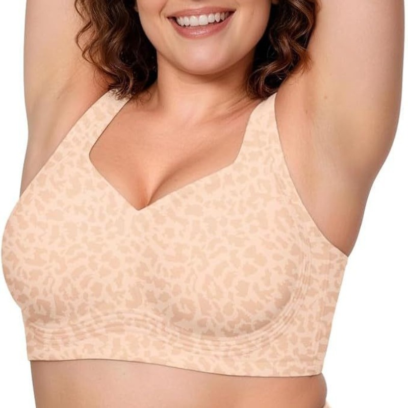Leopard Jelly Bras No Underwir - Plunge Bra Push Up 评论和价格