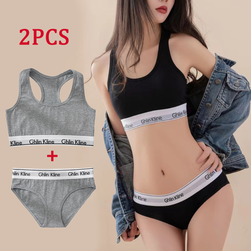 2PCS Ghlin Kline Underwear wit - T Shirt Bra Seamless 评论和价格