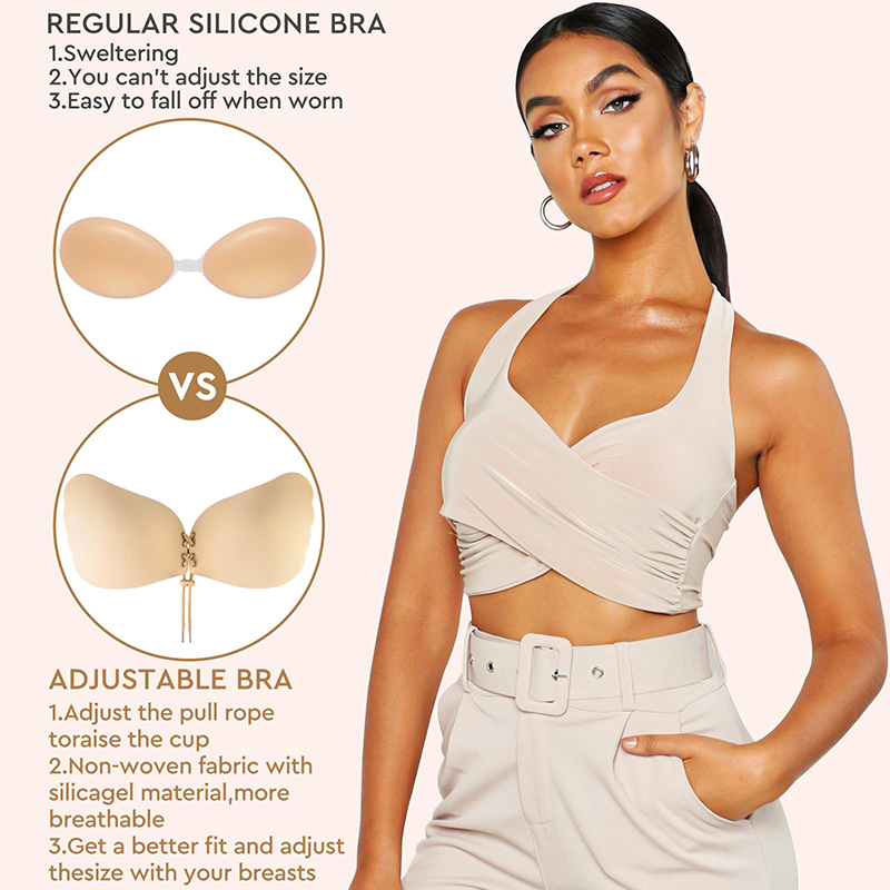 1/2 Pairs Women Summer Backles - Plunge Bra Push Up 评论和价格