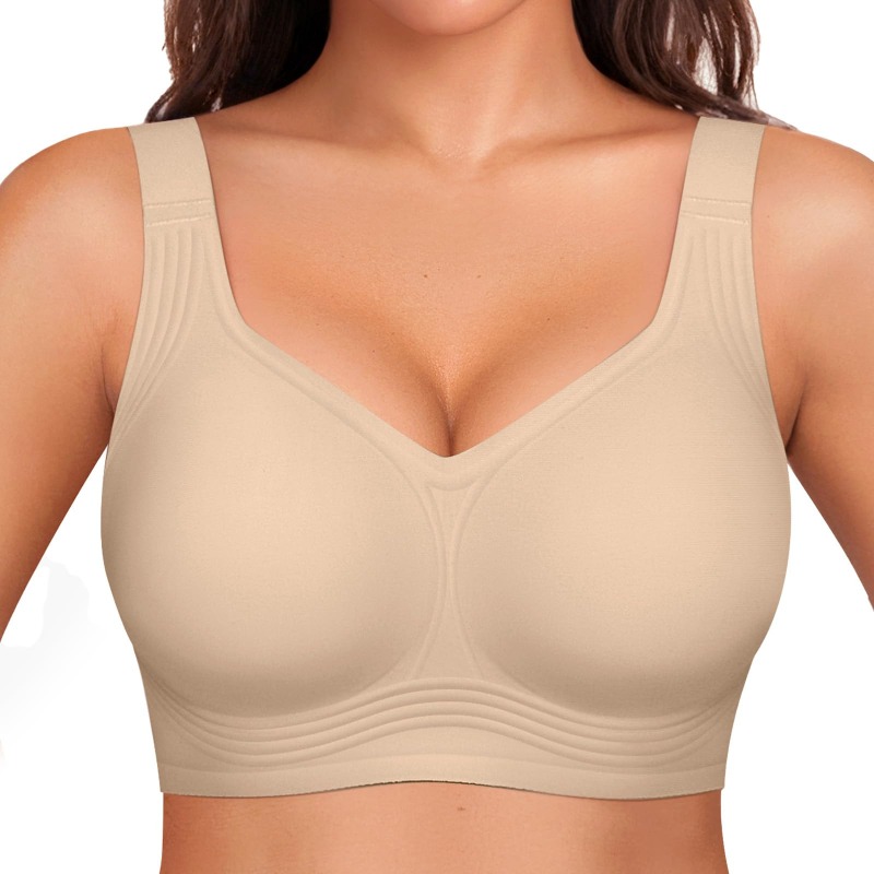 Plus Size Wireless Jelly Bra W - Plunge Bra Push Up 评论和价格
