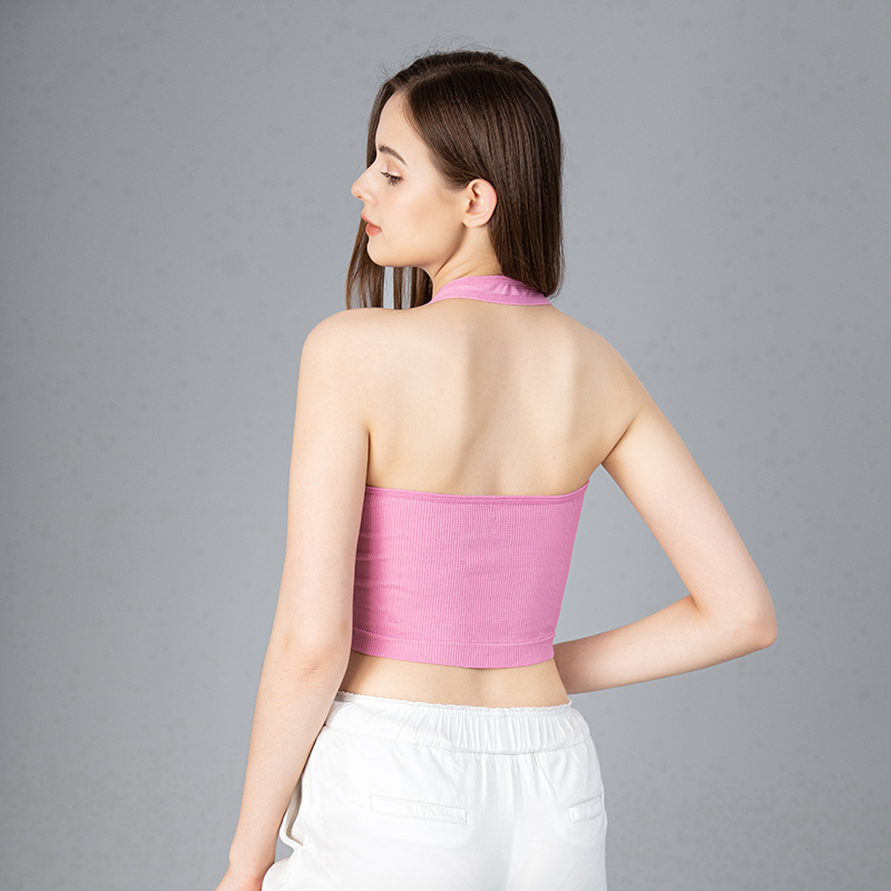 Halter-neck Tops Women Sexy Ba - T Shirt Bra Seamless 评论和价格