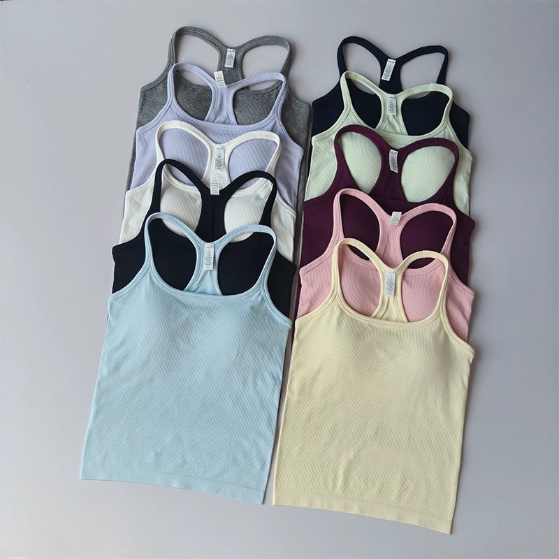 Summer Women's Yoga Camisole S - T Shirt Bra Seamless 评论和价格