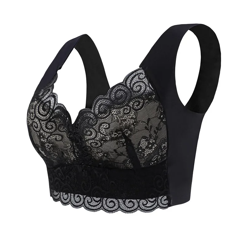 1pcs Ice Silk Seamless Lace Br - Sleep Bra Bralette 评论和价格