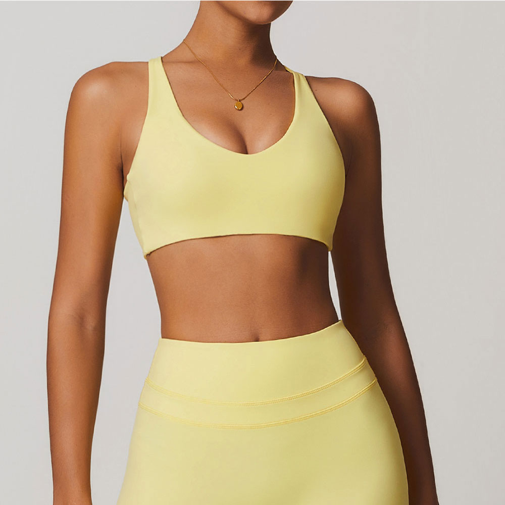 JUREN Sports Bra Women Fitness - Plunge Bra Push Up 评论和价格