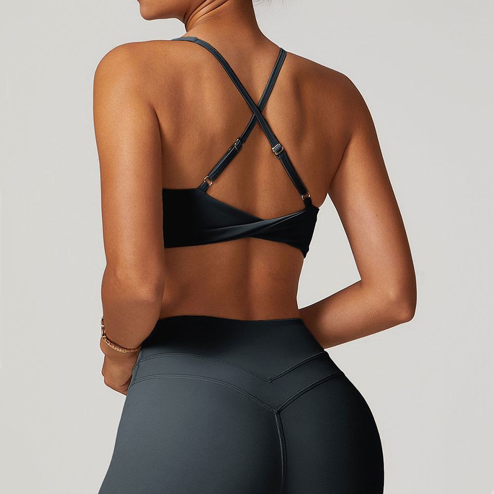 JUREN Sports Bra Women Fitness - Plunge Bra Push Up 评论和价格