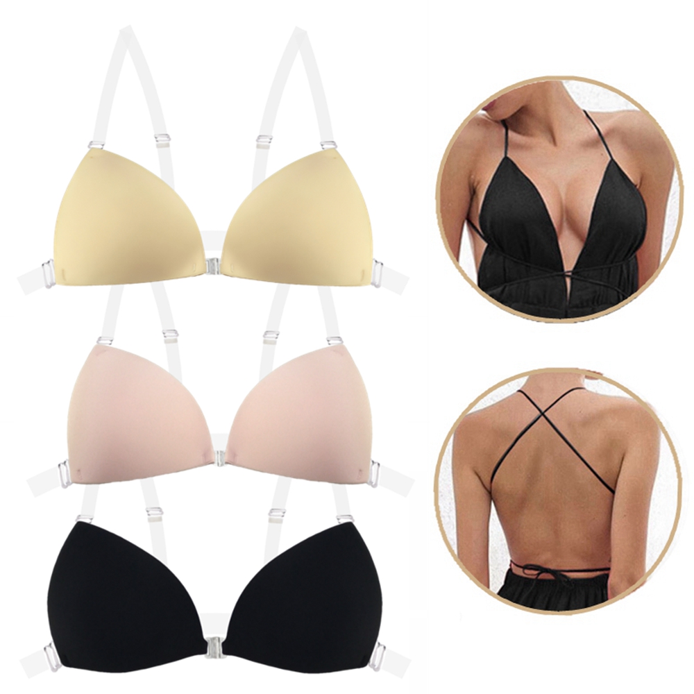 Sticky Bra for Women Backless  - Plunge Bra Push Up 评论和价格